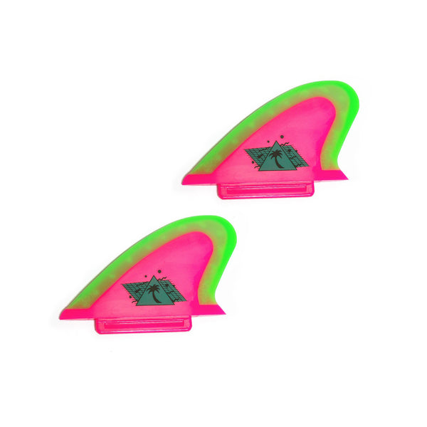Catch Surf - Catch Surf - Beater Pro Safety Edge Twin Fin Kit - Hot Pink/Lime - Products - The Mysto Spot