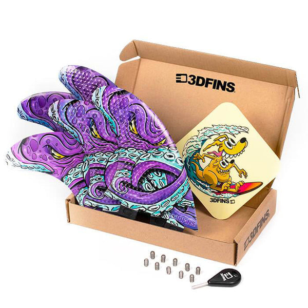 3D Fins - All Rounder 5 Fin - Medium - Kracken (FCS1/Futures)