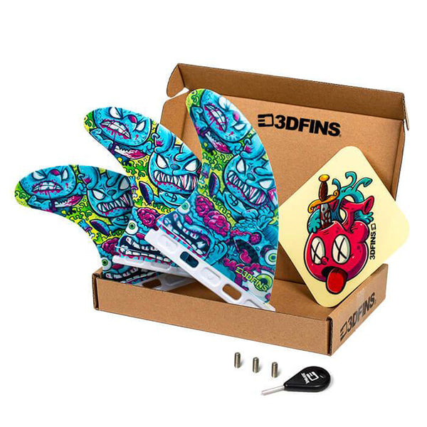 3D Fins - All Rounder Thruster - Small - Braindead (FCS1/Futures)