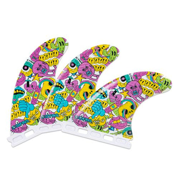 3D Fins - All Rounder Thruster - Small - Fruit Loops (FCS1/Futures)