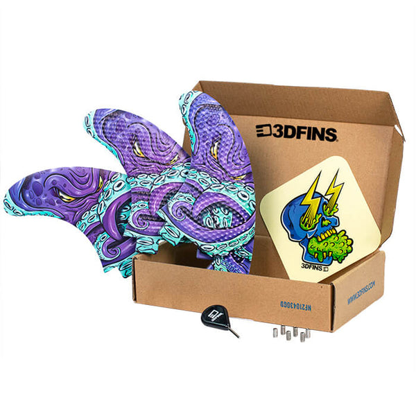 3D Fins - All Rounder Thruster - Medium - Kracken (FCS1/FCS2/Futures)