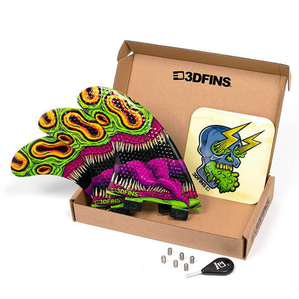 3D Fins - All Rounder Thruster - Medium - Mouthy (FCS1/FCS2/Futures)