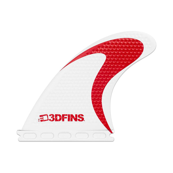 3D Fins - Thruster Medium - Red Swoosh (Futures)