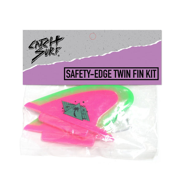 Catch Surf - Beater Pro - Safety Edge Twin Fin Kit - Hot Pink & Lime