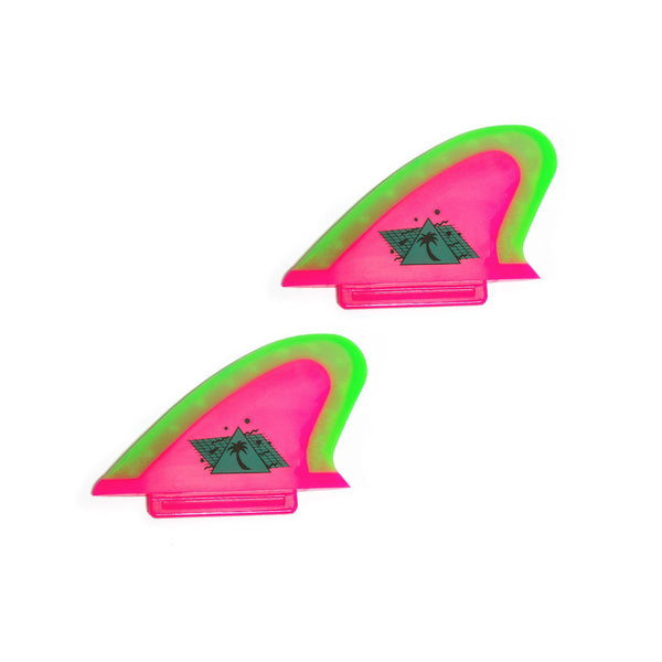 Catch Surf - Beater Pro - Safety Edge Twin Fin Kit - Hot Pink & Lime