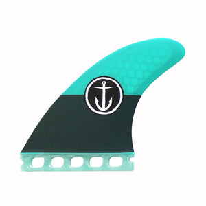 サーフボードのフィン　Futures CAPTAIN FIN CF-QUAD MEDIUM SINGLE TAB 4FIN Captain Fin Co - CF Quad - Medium - Aqua (Futures) – The Mysto Spot