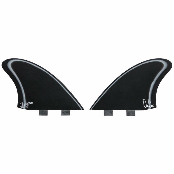 Captain Fin Co - Christenson Twin Keel Especial - Large - Black/White (FCS)