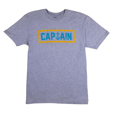 Captain Fin Co - Naval Captain Tee - Heather Grey