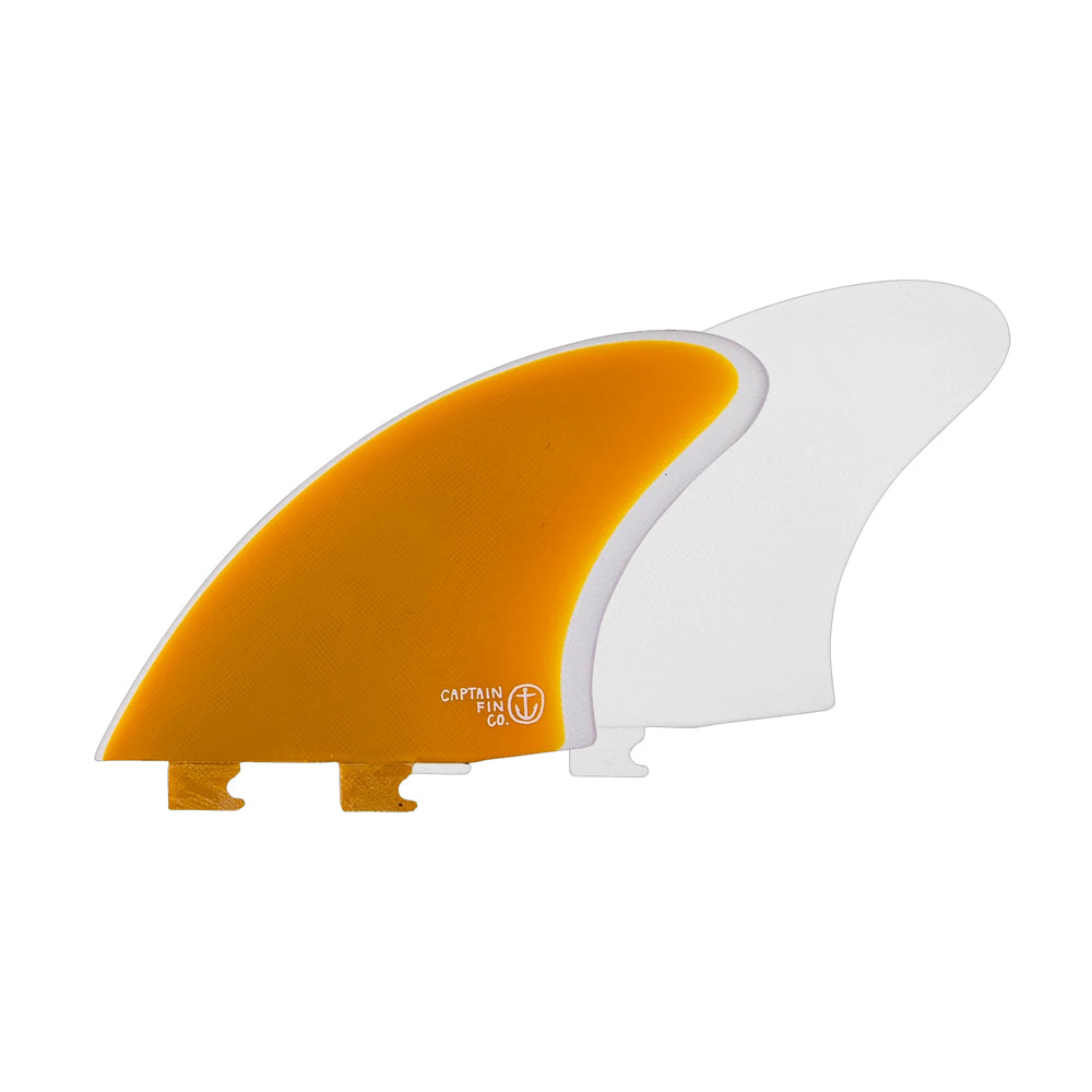 Captain Fin Co - CF Twin Keel - Large - Yellow (Snap-In / FCS II)