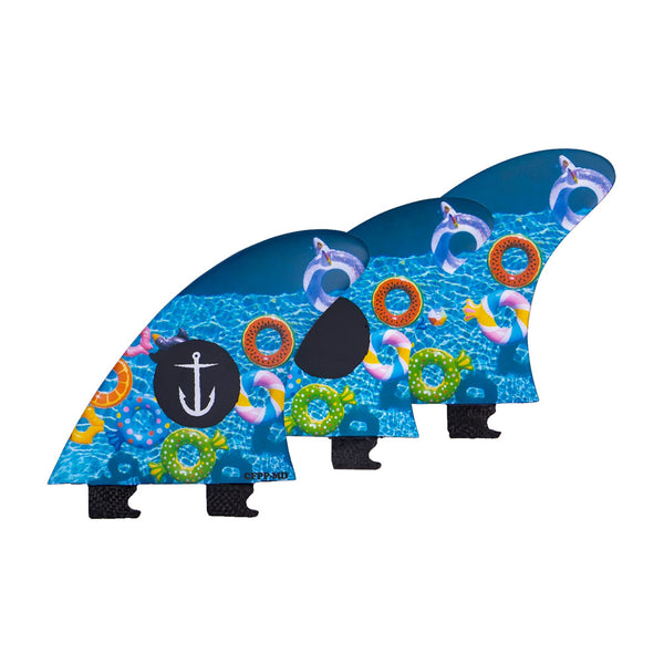 Captain Fin Co - CF Pool Party Tri - Medium - Blue (Snap-In / FCS II)