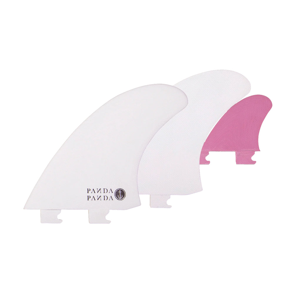 Captain Fin Co - Panda Twin + Trailer - Large - White/Pink (Snap-In / FCS II)