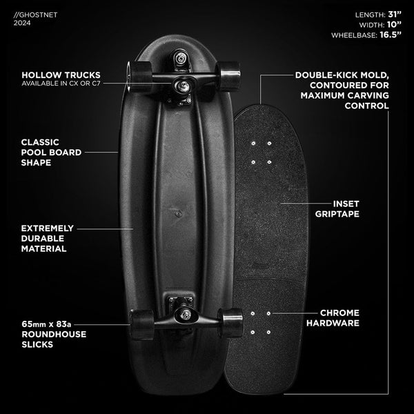 Carver Skateboards - 31" Ghostnet - CX Complete - The Mysto Spot