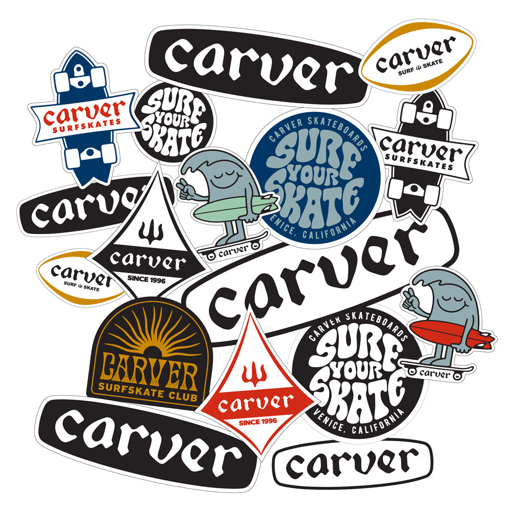 Carver Skateboards - 16 Sticker Pack