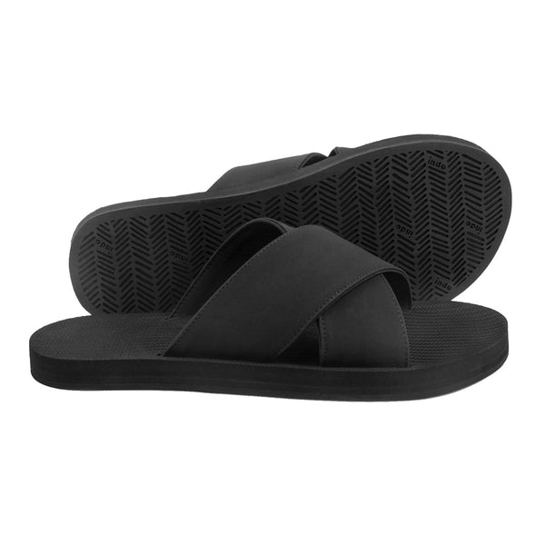 Indosole - Mens Sandals - ESSNTLS Cross - Black