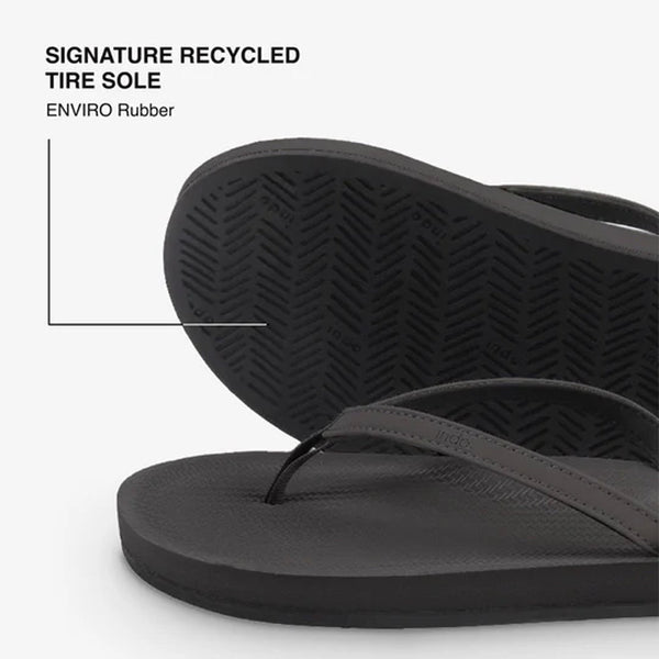 Indosole - Womens Flip Flops - ESSNTLS - Black