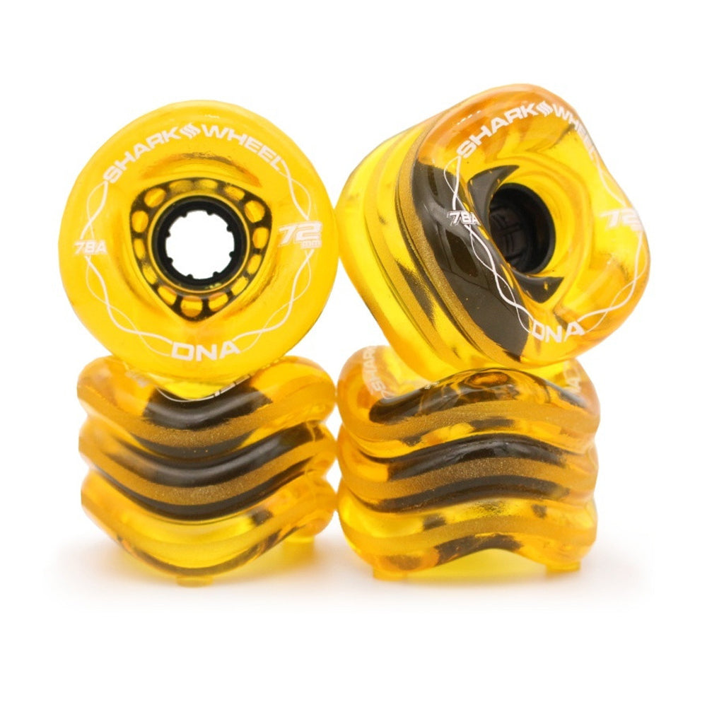 Shark Wheel - DNA Formula - Ruedas de skate de 72 mm - Ámbar transparente