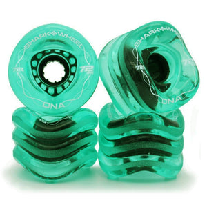 Shark Wheel - DNA Formula - 72mm Skateboard Wheels - Transparent Emerald