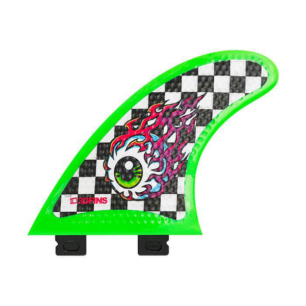 3D Fins - GoSoft Thruster - Eye Ball Checkers (FCS1/FCS2/CatchSurf/Futures)