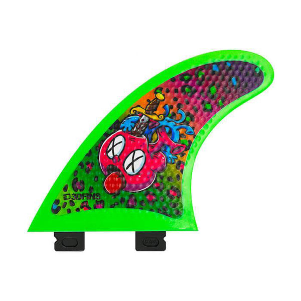 3D Fins - GoSoft Thruster - Heart Attack Leopard (FCS1/FCS2/CatchSurf/Futures)