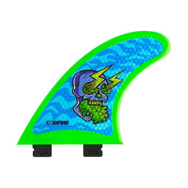 Aletas 3D - GoSoft Thruster - Skullbolt Zebra (FCS1/FCS2/CatchSurf/Futures)