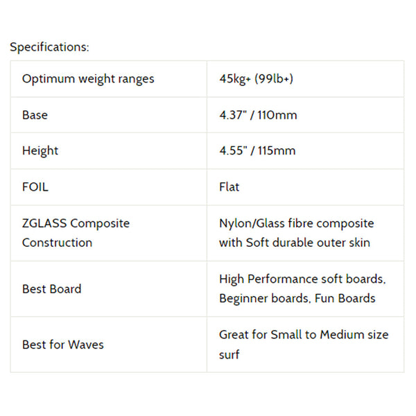 3D Fins - GoSoft Thruster - Skullbolt Zebra (FCS1/FCS2/CatchSurf/Futures)