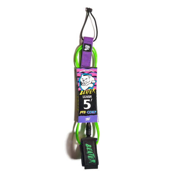 Catch Surf - Catch Surf - Beater Pro Comp 5' Leash - Green/Purple - Products - The Mysto Spot