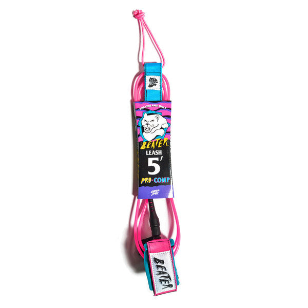 Catch Surf - Catch Surf - Beater Pro Comp 5' Leash - Pink/Blue - Products - The Mysto Spot