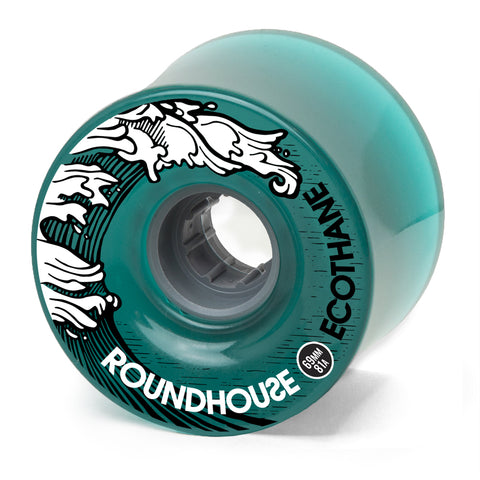 Carver Skateboards - Roundhouse Wheels - Ecothane 69mm Aqua Concaves (81A)