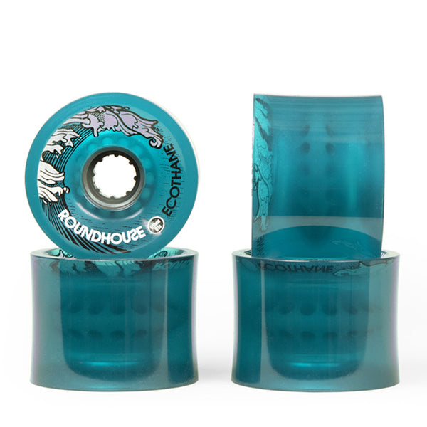 Carver Skateboards - Roundhouse Wheels - Ecothane 69mm Aqua Concaves (81A)