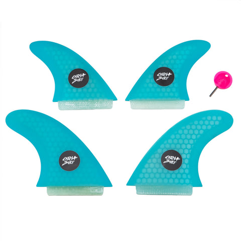 Catch Surf - Catch Surf - Ultra Hi-Perf Quad Fin Kit - Cyan - Products - The Mysto Spot