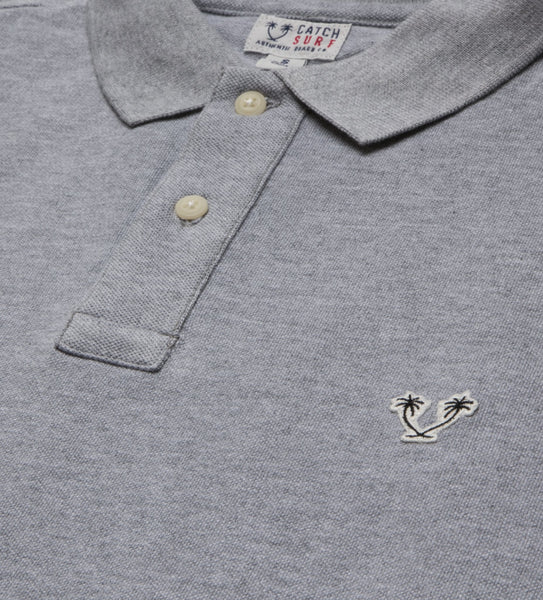 Catch Surf - Catch Surf - Lyon L/S Polo - Grey Heather - Small - Products - The Mysto Spot