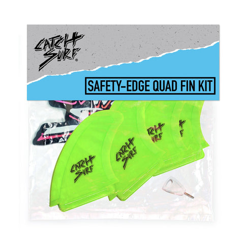 Catch Surf - Catch Surf - Safety Edge Quad Fin Kit - Lime - Products - The Mysto Spot