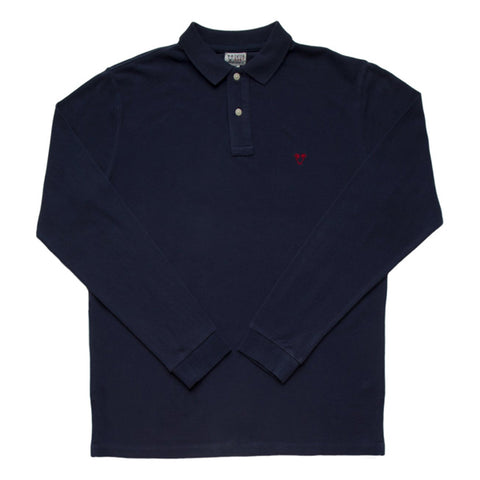 Catch Surf - Catch Surf - Lyon L/S Polo - Navy - Small - Products - The Mysto Spot