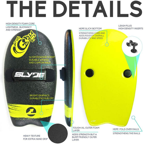 Slyde Handboards - Slyde Handboards - The Grom - Black & Lemon - Products - The Mysto Spot