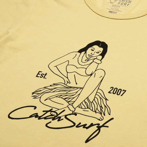 Catch Surf - Catch Surf - Hula Girl S/S Tee ~ Vintage Yellow - Products - The Mysto Spot