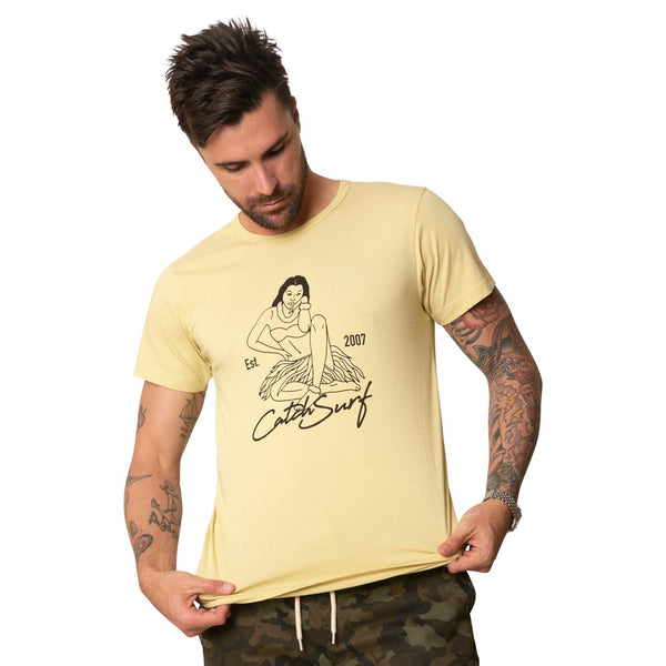 Catch Surf - Catch Surf - Hula Girl S/S Tee ~ Vintage Yellow - Products - The Mysto Spot