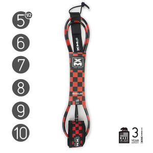 XM Surf More - Black & Red Check Leash ~ Regular