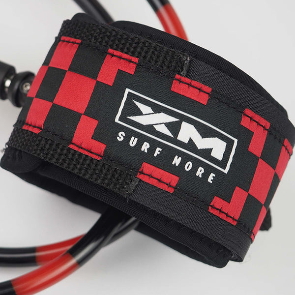 XM Surf More - Black & Red Check Leash ~ Regular