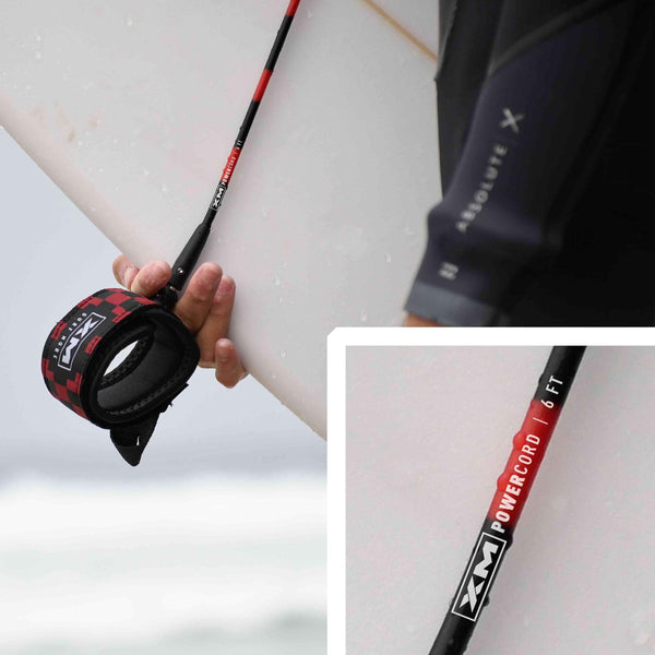 XM Surf More - Black & Red Check Leash ~ Regular