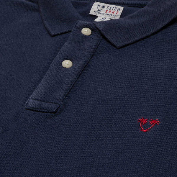 Catch Surf - Catch Surf - Lyon L/S Polo - Navy - Small - Products - The Mysto Spot