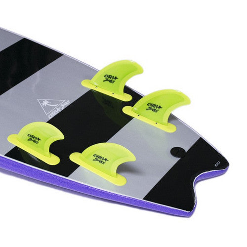 Catch Surf - Catch Surf - Safety Edge Quad Fin Kit - Lime - Products - The Mysto Spot